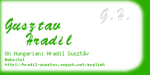 gusztav hradil business card